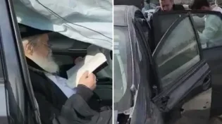 רב העיר העתיקה נקלע לתאונה אך לא הפסיק בלימודו - צפו