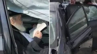 רב העיר העתיקה נקלע לתאונה אך לא הפסיק בלימודו - צפו