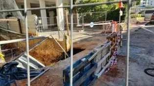 הוד השרון: שלושה בניינים פונו לאחר שבולען נפער באתר בנייה