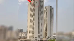 אדם צנח מבניין רב קומות באשדוד - צפו