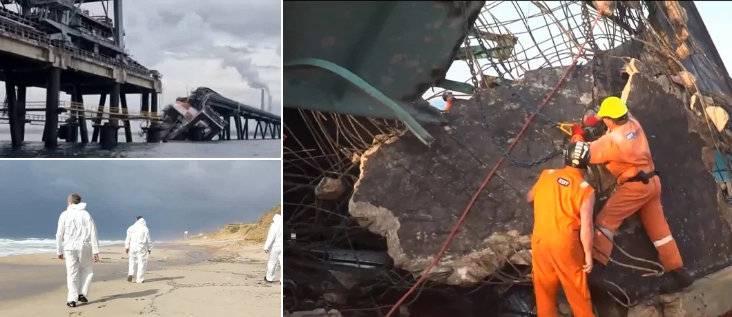 2,000 טון פסולת: המבצע המורכב של פינוי המנוף שקרס