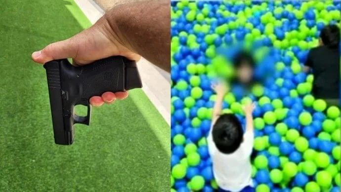 ראשון לציון: בן 10 מצא נשק בתוך בריכת כדורים