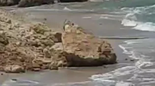 לאחר ההתרעות: מצוק קרס בחוף בחדרה. ב"ה אין נפגעים 