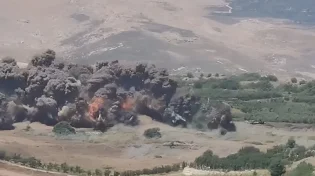 תיעוד סורי: פיצוץ ענק בשדה המוקשים בגבול ישראל