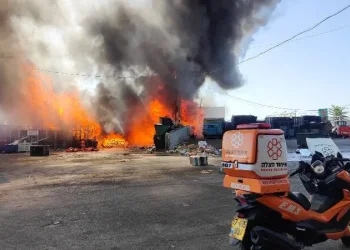 נזק רב: שריפת ענק בשוק הסיטונאי בירושלים 