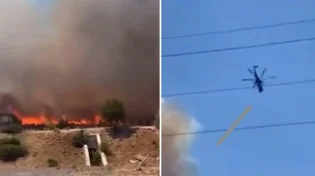 נזקי החום: שריפות ענק ביוון