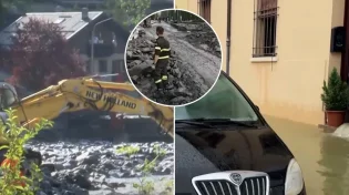 טובעים בבוץ: סערה חזקה באיטליה גרמה למפולות בוץ הרסניות