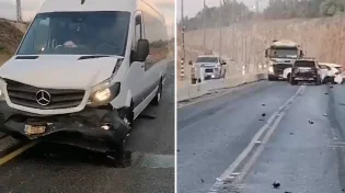 גנב הרכבים דהר בנתיב הנגדי וכך זה נגמר