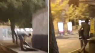 בושה: אלמוני תועד משחית את סוכת בית חב"ד