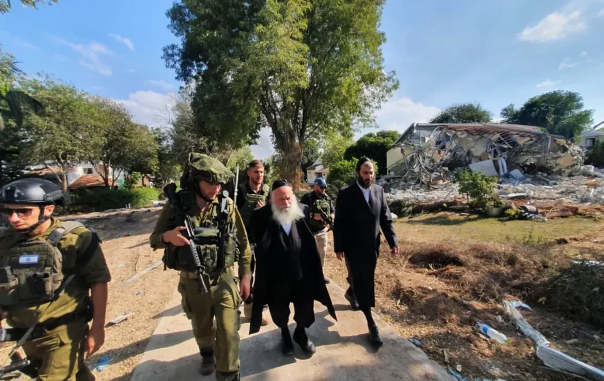 "התחוללה כאן שואה": השר החרדי ביקר בעוטף עזה