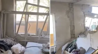 פגיעה ישירה בבית בקריית גת: רק שתמונות הרבנים נשארו כפי שהן