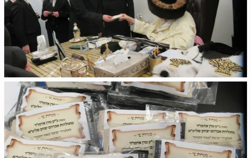 קידוש ה': האדמו"ר חיזק את הבחורים המיוחדים והעניק שי נדיר קידוש ה': האדמו"ר חיזק את הבחורים המיוחדים והעניק שי נדיר