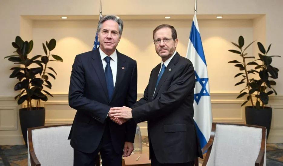 הרצוג לבלינקן: מצפים לשחרור כל החטופים, כולל משפחת ביבס הרצוג לבלינקן: מצפים לשחרור כל החטופים, כולל משפחת ביבס