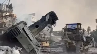 תיעוד מעזה: צה''ל השמיד את פסל הביזיון מצוק איתן