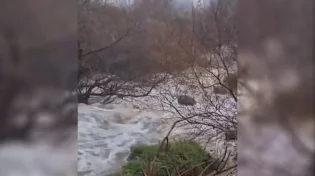 מזג אוויר סוער והמים שהפכו לנחלים
