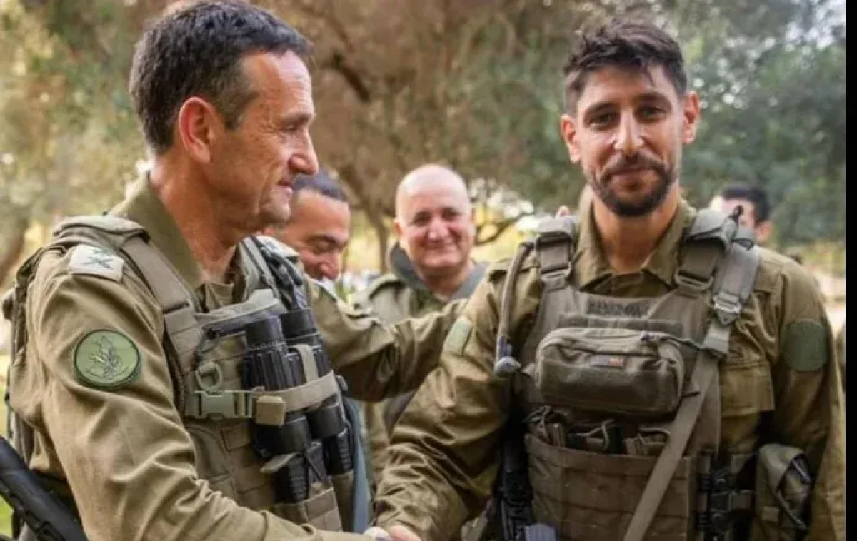 עידן עמדי נפגש עם הרמטכ"ל. צילום: דובר צה"ל