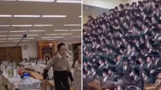 מפחיד: אלפי החסידים קפצו והרצפה רעדה