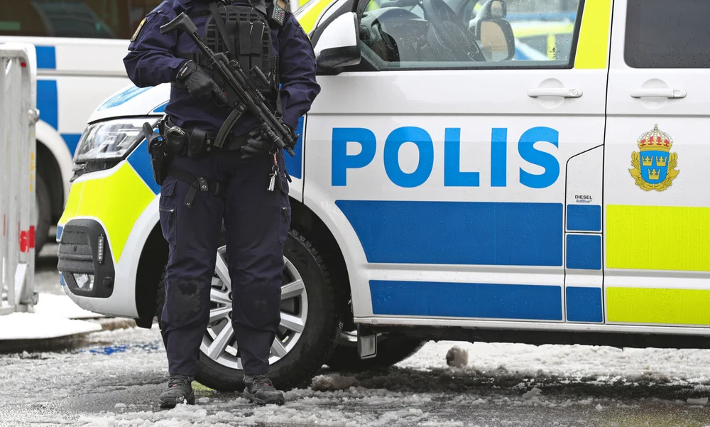 ניידת משטרה בשוודיה. אילוסטרציה
