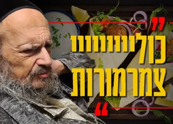 הרב דב קוק נפגש עם מוכר פלאפל