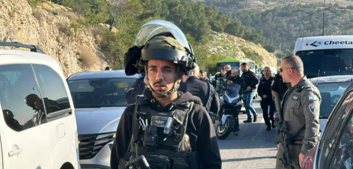 זירת הפיגוע בכביש 1