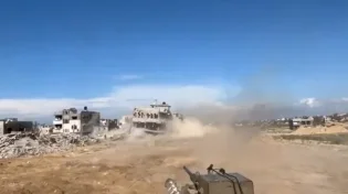 באמצעות פגז בלבד: כך קרס הבניין בעזה