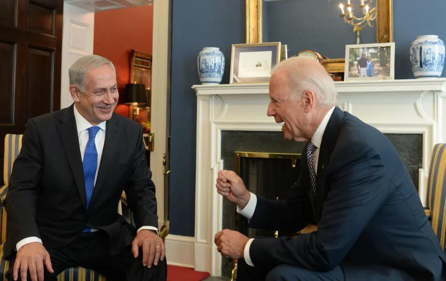 נתניהו וביידן בימים טובים יותר נתניהו וביידן בימים טובים יותר