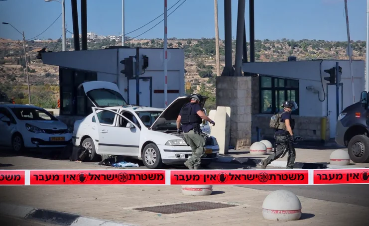 זירת הפיגוע במחסום המנהרות, ארכיון