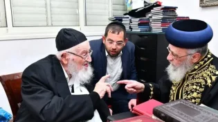 "רציתי לחזק את הרב": הרב ברגמן נפגש עם הרב יצחק יוסף 