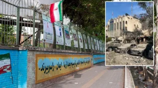 כך נראית השגרירות האיראנית לאחר התקיפה הישראלית