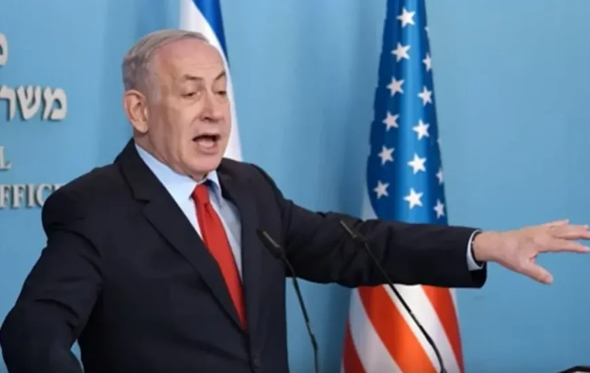 ראש הממשלה בנימין נתניהו נואם. ראש הממשלה בנימין נתניהו נואם.