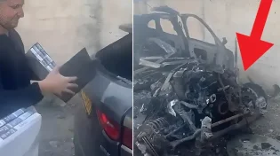 "נס גלוי": הרכב נשרף כליל חוץ מדבר אחד