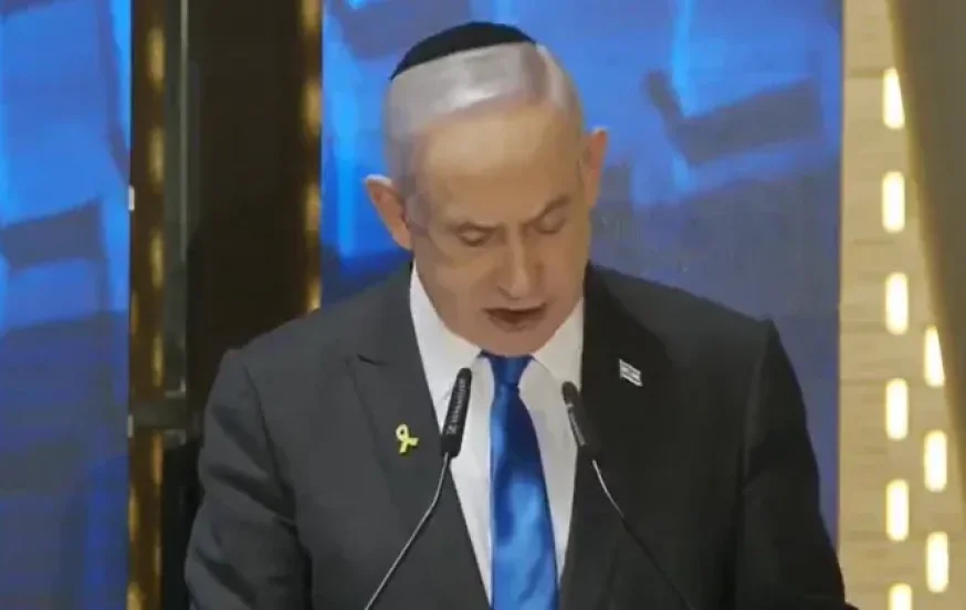 ראש הממשלה בנימין נתניהו בטקס יום הזיכרון. ראש הממשלה בנימין נתניהו בטקס יום הזיכרון.