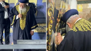 תיעוד ממירון: רבה של ירושלים תופס כמה רגעים לבד