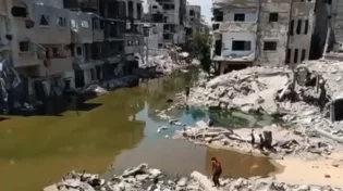 "האגם" החדש שנוצר בלב עזה