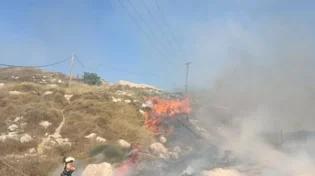 שריפה פרצה ביצהר: סכנה נשקפת לבתים באזור 