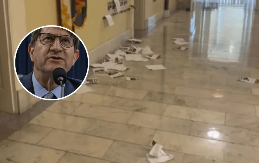 "בושה לדמוקרטיה": ונדליזם מביש במשרדו של מחוקק יהודי "בושה לדמוקרטיה": ונדליזם מביש במשרדו של מחוקק יהודי