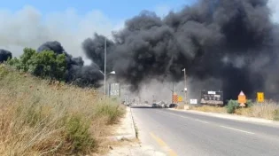 חשד להצתה: שרפה פרצה סמוך לבסיס צבאי 