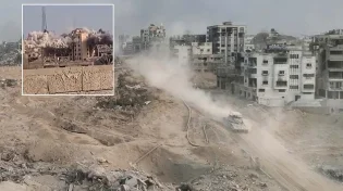 צפו: עוד בנין רב קומות מושמד בעזה