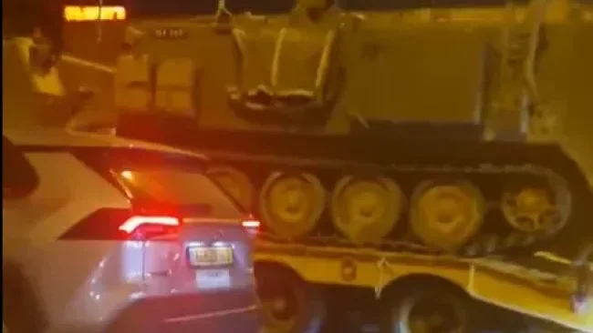 שיירת הטנקים לצפון חלפה על יד בני ברק