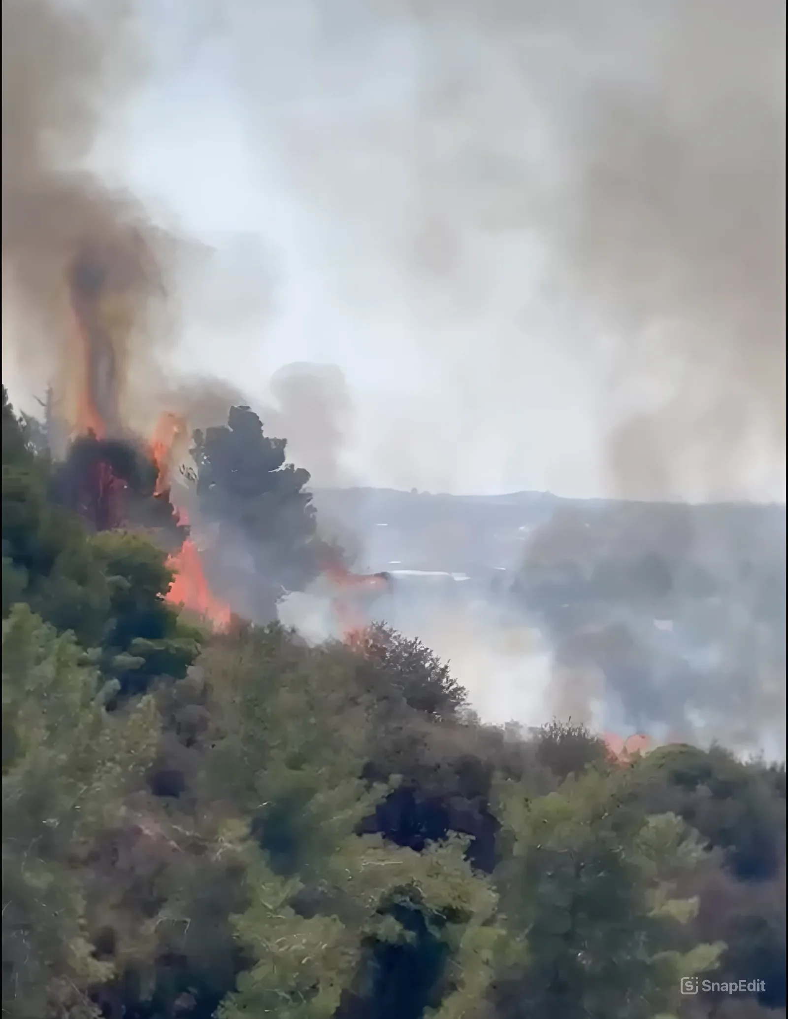 שריפת ענק בצור יצחק 