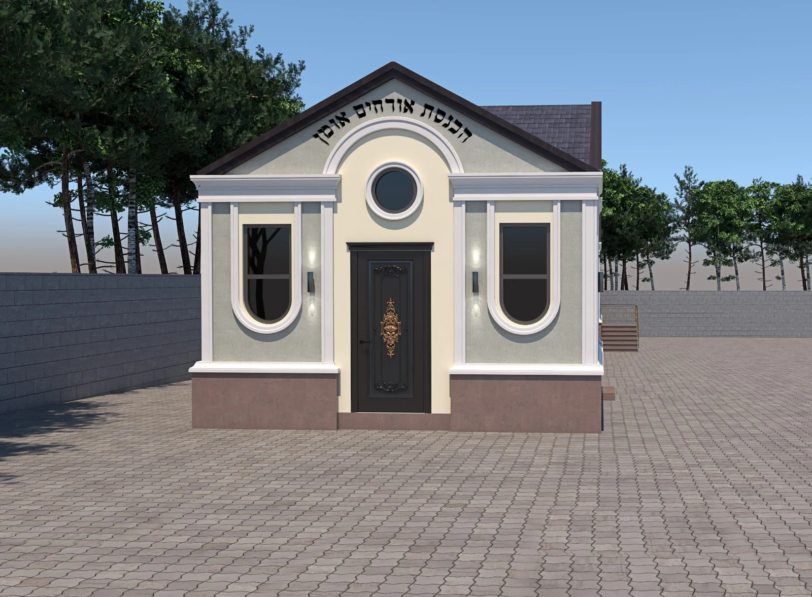 מבנה הכנסת אורחים מפואר מוקם באומן מבנה הכנסת אורחים מפואר מוקם באומן