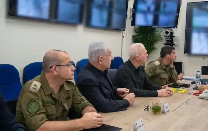 נתניהו וגלנט מפקדים על מתקפת המנע הישראלית