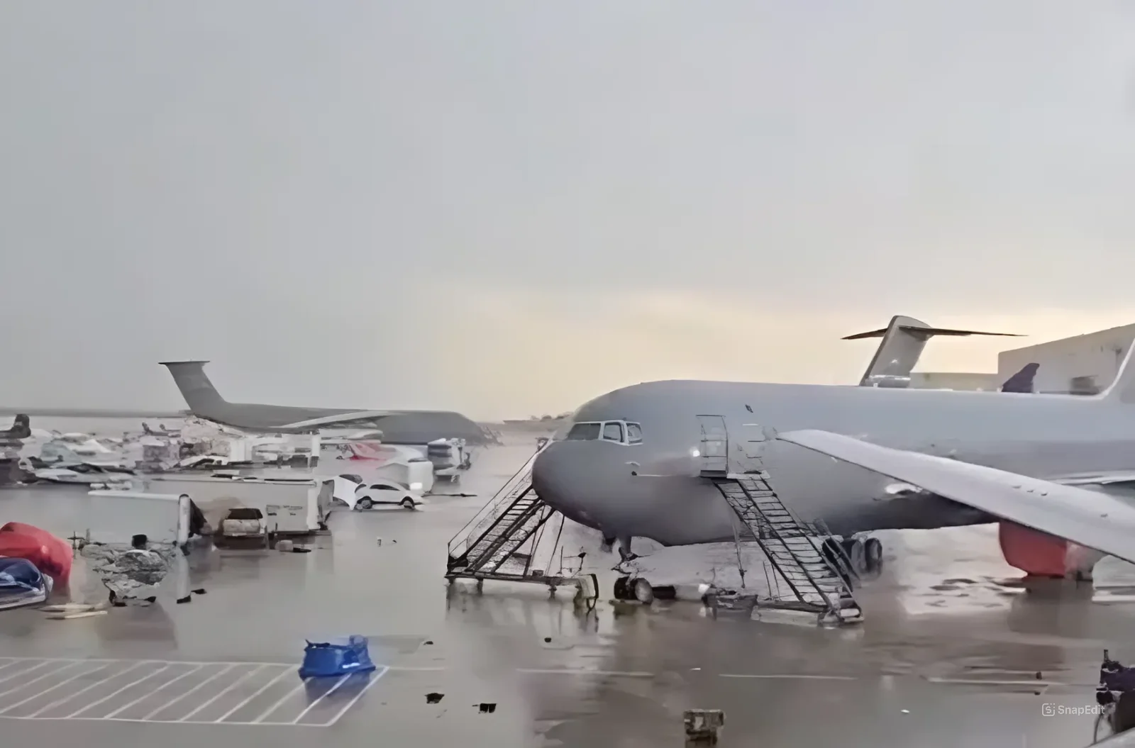 סערת מזג אוויר בבסיס חיל אוויר בארצות הברית 