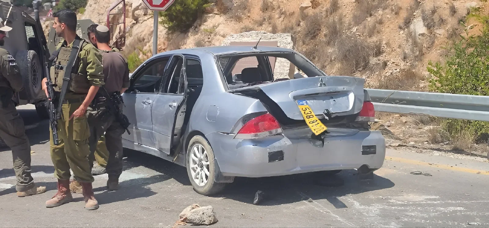 פיצוץ הרכב הממולכד שנתפס בכניסה לישוב עטרת בבנימין 