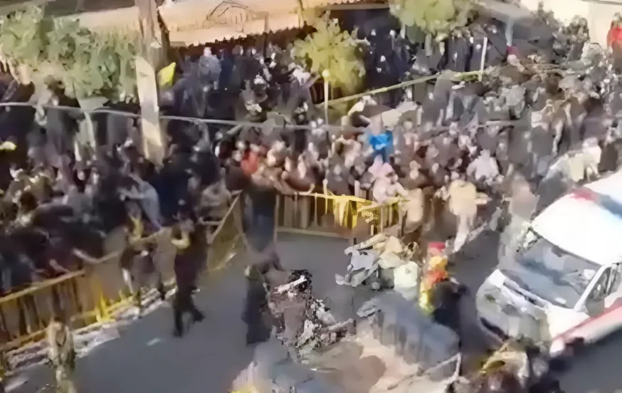פיצוצים נוספים בהלווית המחבלים פיצוצים נוספים בהלווית המחבלים