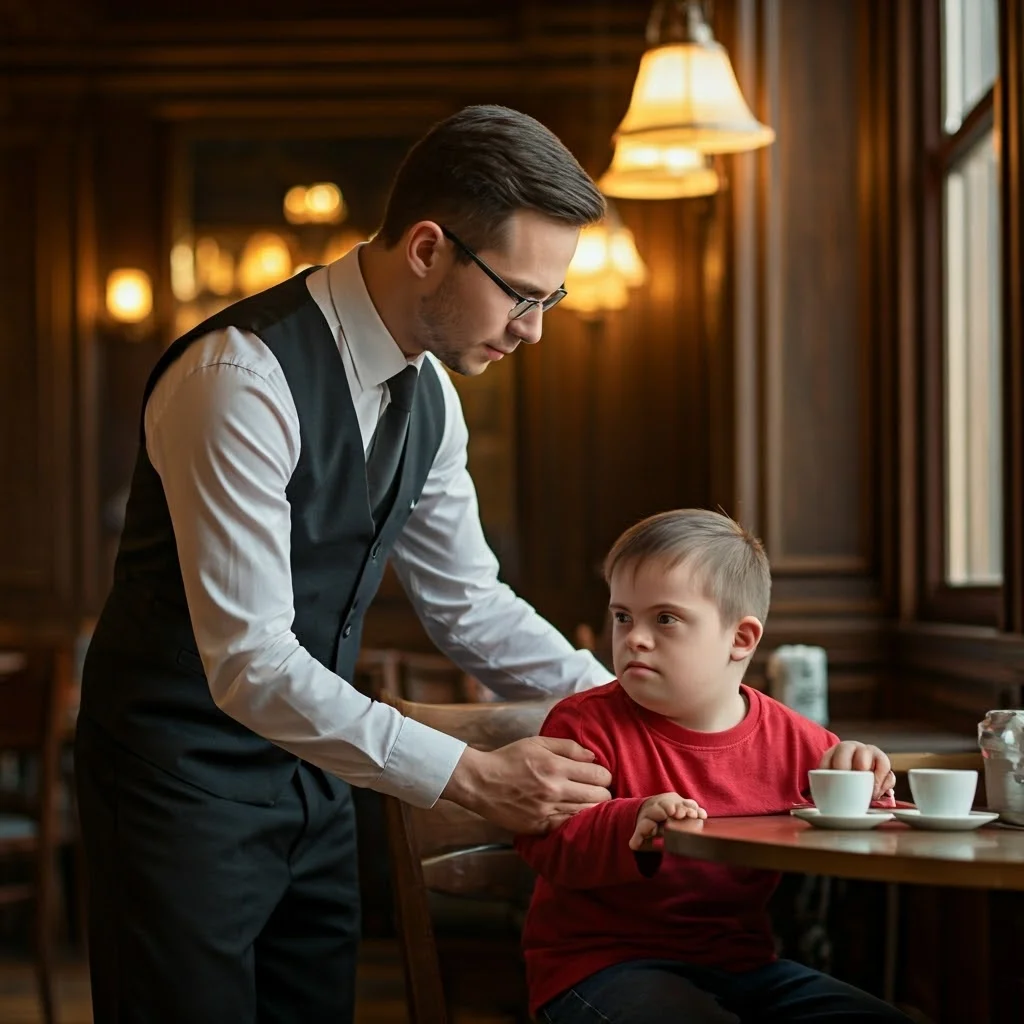 המלצר שעמד לצד ילד עם תסמונת דאון והפך לגיבור מקומי ביוסטון המלצר שעמד לצד ילד עם תסמונת דאון והפך לגיבור מקומי ביוסטון