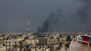 הגשמים הכבדים גרמו להצפות במחנות עקורים בחאן יונס