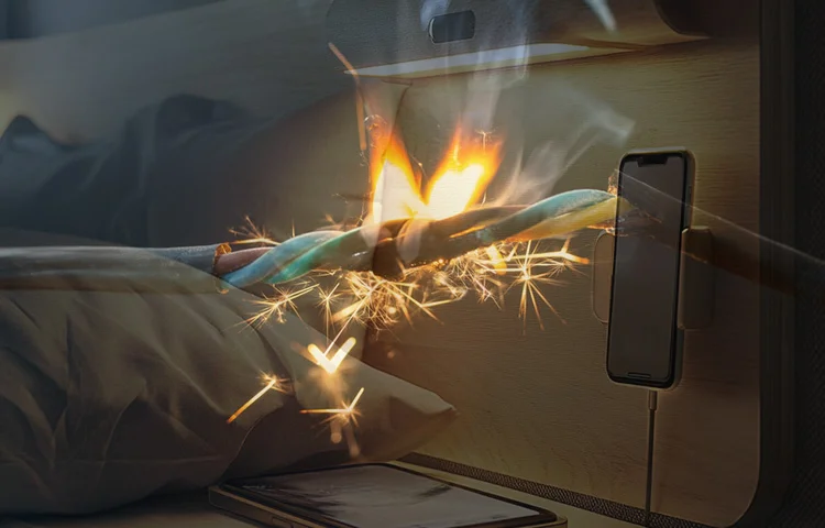 טען את הטלפון ליד המיטה – וכמעט נהרג בזמן השינה טען את הטלפון ליד המיטה – וכמעט נהרג בזמן השינה