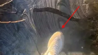 צפו: רצפת קרח מתנפצת תחת הרגליים