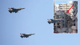 קריסת בניין בדאחייה בעקבות תקיפה ישראלית בעבר